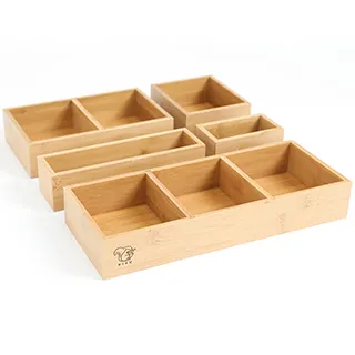 RISU bamboo drawer organizer